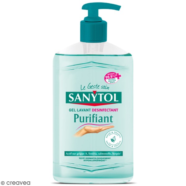 Gel lavant désinfectant purifiant Sanytol - Sauge & Tilleul - 250 ml - Photo n°1
