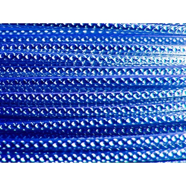 1 Mètre fil aluminium strié bleu royal 2mm - Photo n°1