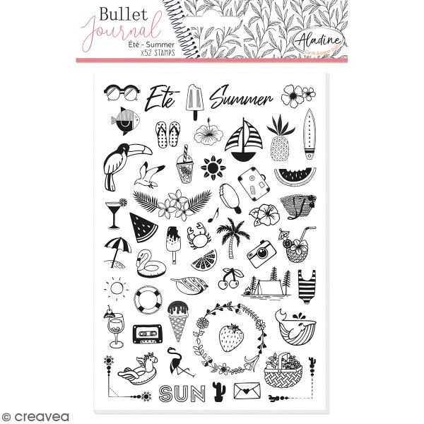 Tampons Stampo Bullet Journal - Eté - 52 pcs - Photo n°1
