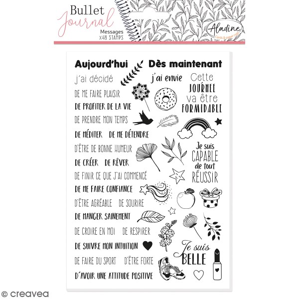 Tampons Stampo Bullet Journal - Messages - 48 pcs - Photo n°1