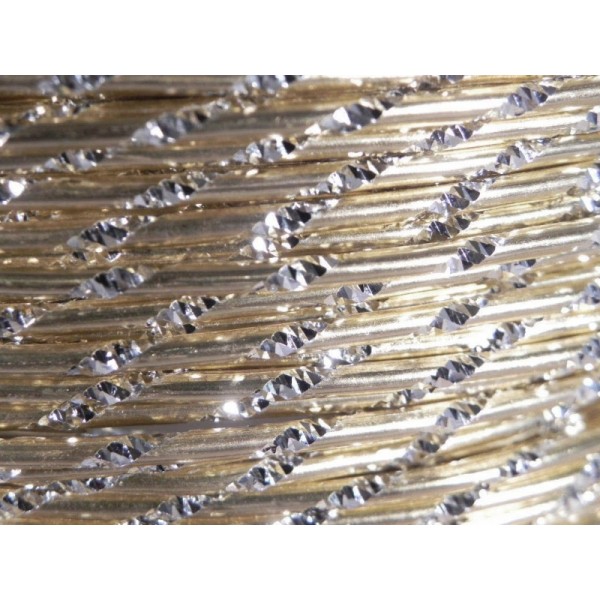1 Mètre fil aluminium ciselé perle 2mm - Photo n°1