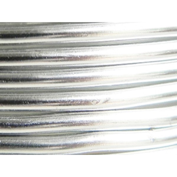 1 Mètre fil aluminium argent 5mm - Photo n°1
