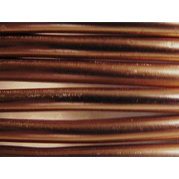 2 Mètres fil aluminium chocolat 5mm - Photo n°1