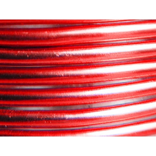 1 Mètre fil aluminium rouge 5mm - Photo n°1