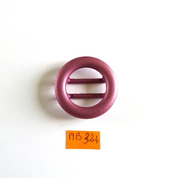 Boucle coulissante résine violet satiné – 39mm –  AB324 - Photo n°1