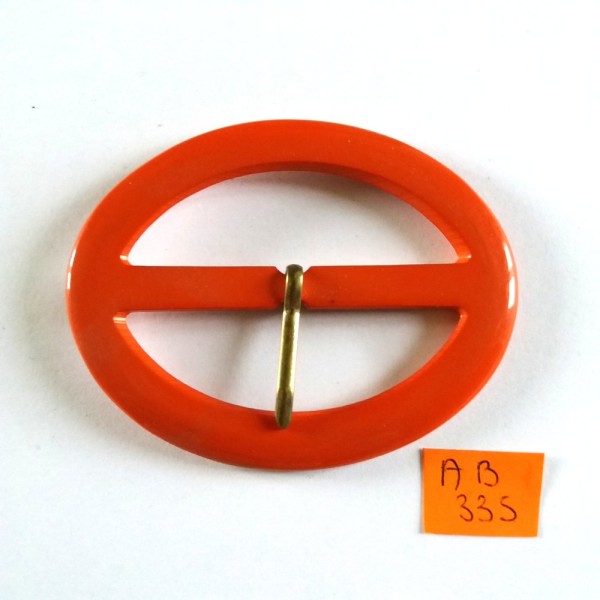 Boucle de ceinture résine orange – 81x65mm – AB335 - Photo n°1