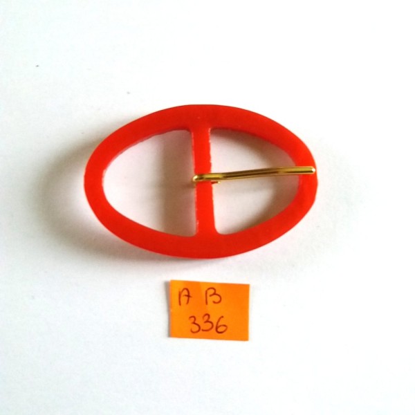 Boucle de ceinture résine rouge – 63x43mm – AB336 - Photo n°1