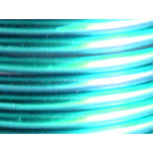 2 Mètres fil aluminium turquoise 5mm - Photo n°1