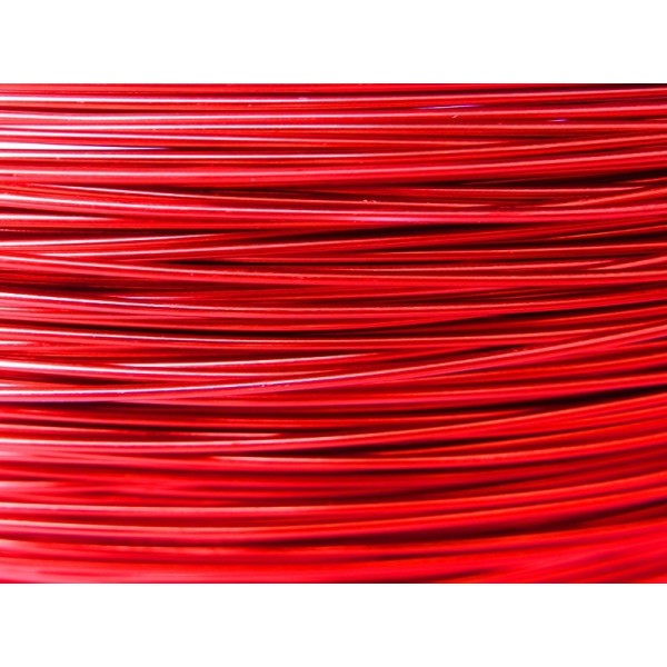 5 Mètres fil aluminium rouge 0.8mm - Photo n°1