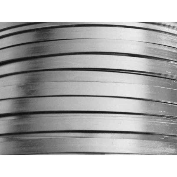 1 Mètre fil aluminium plat anthracite 5 mm - Photo n°1