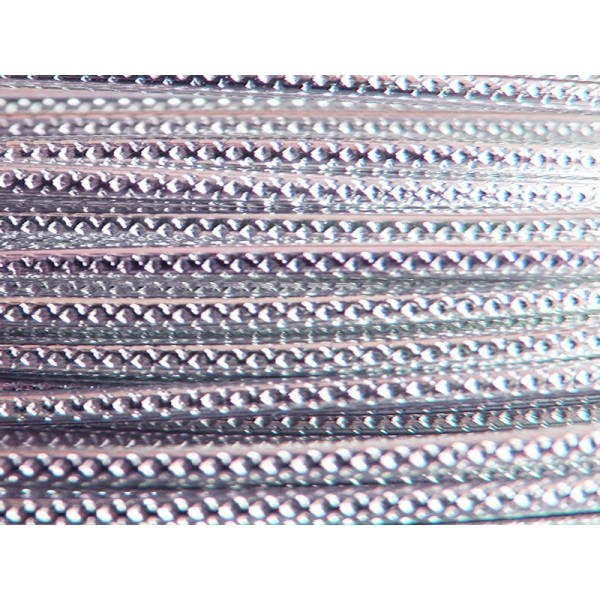 30 Mètres fil aluminium strié rose ancien 2mm - Photo n°1