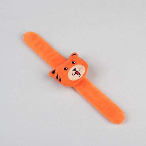 Tigre Orange de Pelote Bracelet, Couture, Artisanat Accessoire sur mesure, Pin Slap Bracelet de Poig - Photo n°2