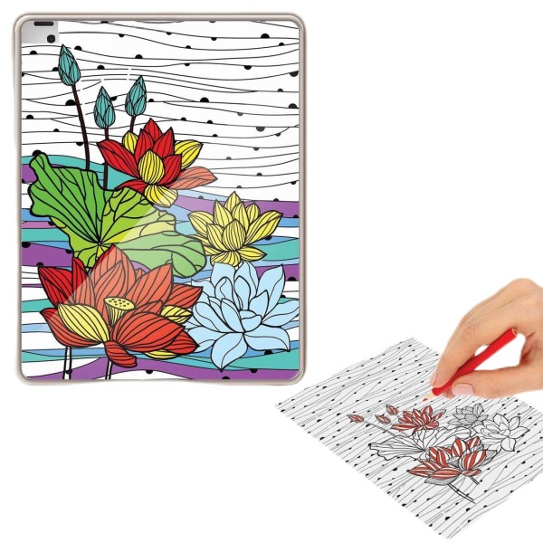 Motifs Floraux Coloriage Adulte Anti-Stress Pages Pour Le Cas De La Tablette, Les Enfants De L'Artis - Photo n°1