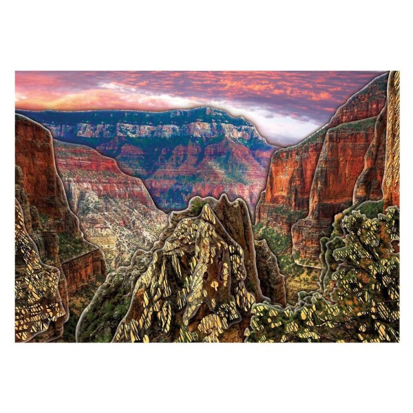 Grand Canyon 3d Découpage Papier, Papertole Applique Photo Diy Kit, Double Face Ruban Adhésif, Mur D - Photo n°4