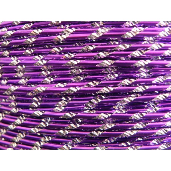 30 Mètres fil aluminium ciselé lilas clair 2mm - Photo n°1