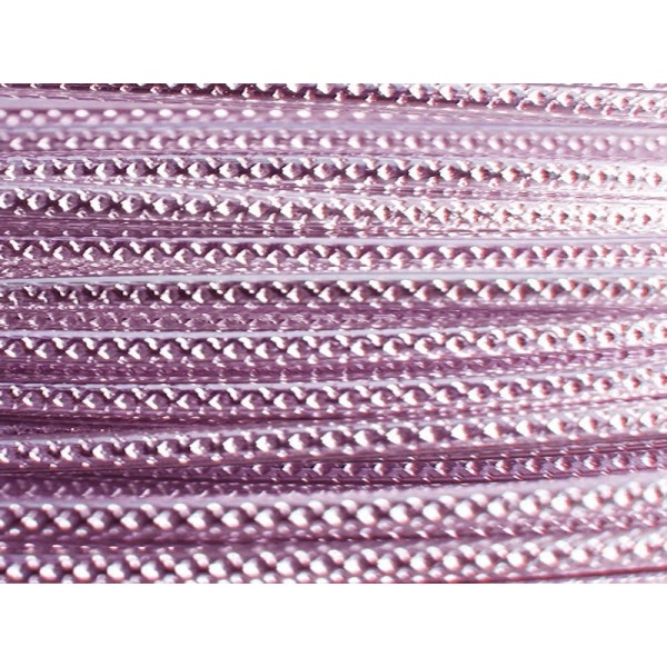 1 Mètre fil aluminium strié rose 2mm - Photo n°1