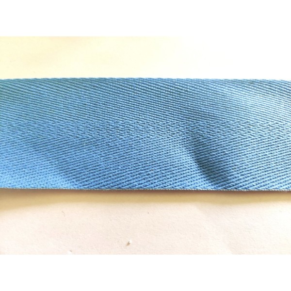 Sangle bleu - vendu au mètre - sergé coton - 50mm - 2094ab - Photo n°1
