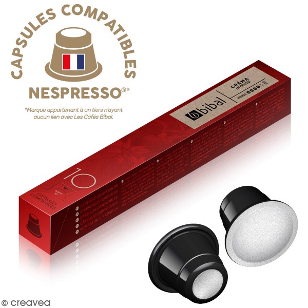 Capsules de café Créma Bibal compatibles - 80% Arabica - 20 % Robusta - 10 Capsules - Photo n°1