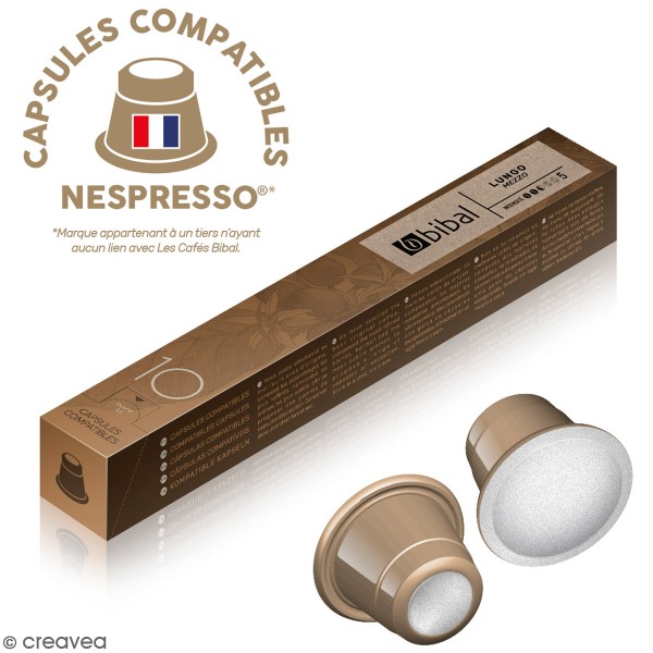 Capsules de café Mezzo Bibal compatibles - 100 % Arabica - 10 Capsules - Photo n°1