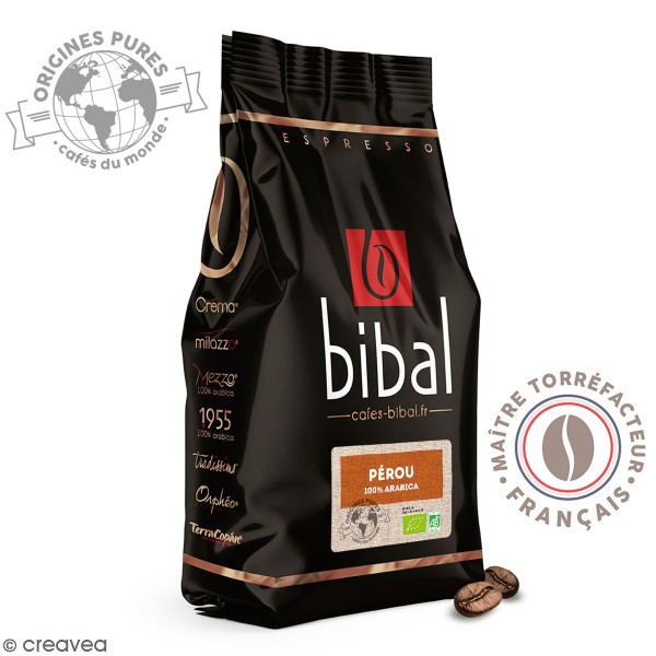 Café en grains Pérou Bio Bibal - 1 kg - Photo n°1