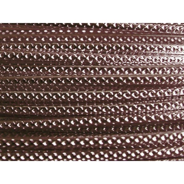 1 Mètre fil aluminium strié chocolat mat 2mm - Photo n°1