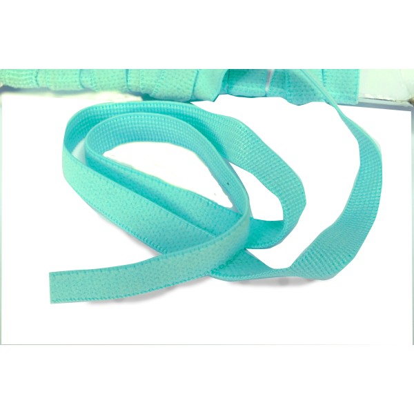 ELASTIQUE 5 METRES : polyamide turquoise largeur 9mm - Photo n°1