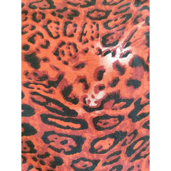 Coupon tissu - motif tigré - coton - 52x35cm - Photo n°1