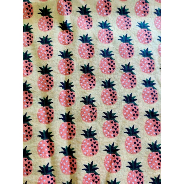 Coupon tissu - ananas  - coton - 42x50cm - Photo n°1