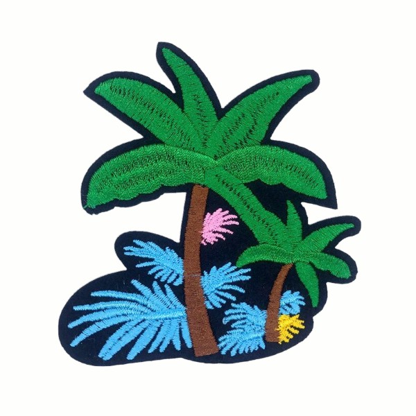 Ecusson palmier, patch thermocollant pour customisation, 8,5 cm - Photo n°1