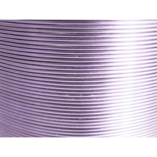 15 Mètres fil aluminium lilas clair 0.8 mm - Photo n°1
