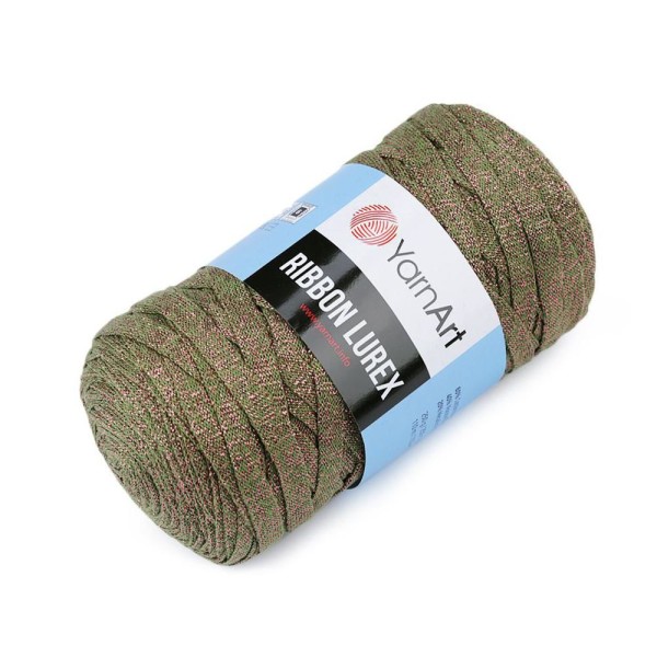 1pc (741) Vert Rose Plat de Spagetti Ruban Lurex 290g Yarnart, le Tricot & Crochet, de la Mercerie - Photo n°1