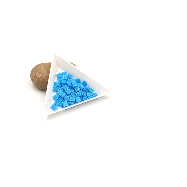 5 Grammes De Perles Miyuki Tila 5x5mm Turquoise Blue Tl0413 - Photo n°1