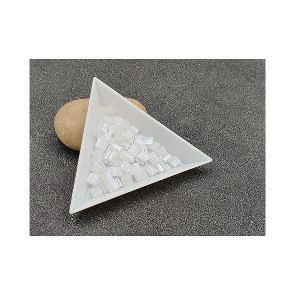 5 Grammes De Perles Miyuki Tila 5x5mm Crystal Ceylon Tl0511 - Photo n°1