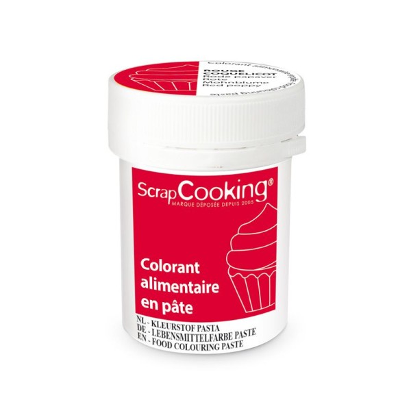 Colorant alimentaire en pâte 20 g - Rouge coquelicot - Photo n°1