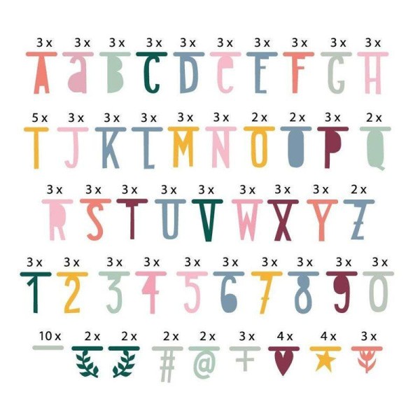 Bannière Personnalisable - 147 Lettres Multicolores - Photo n°2