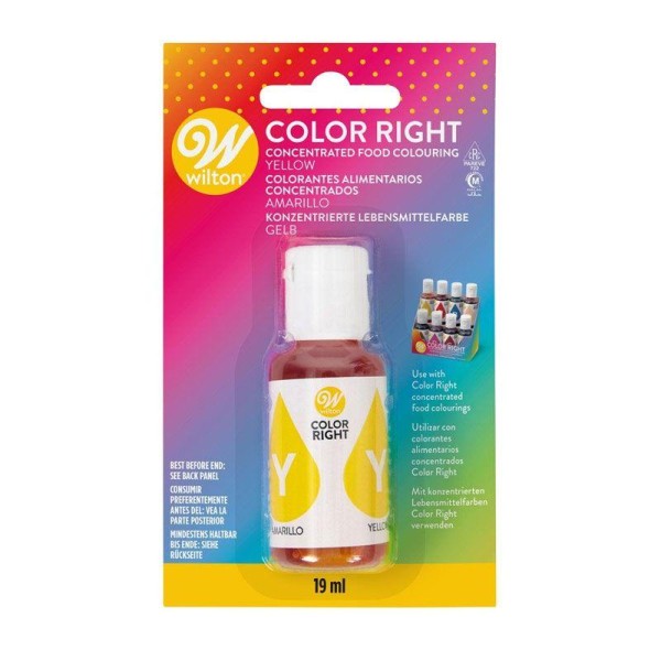 Colorant alimentaire Color Right - Jaune - 19 ml - Photo n°1