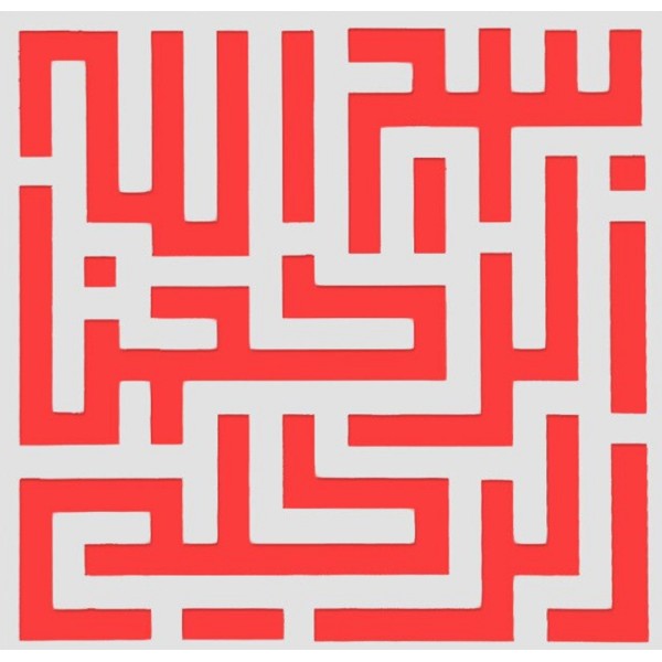 POCHOIR PLASTIQUE 13*13cm : labyrinthe (01) - Photo n°1