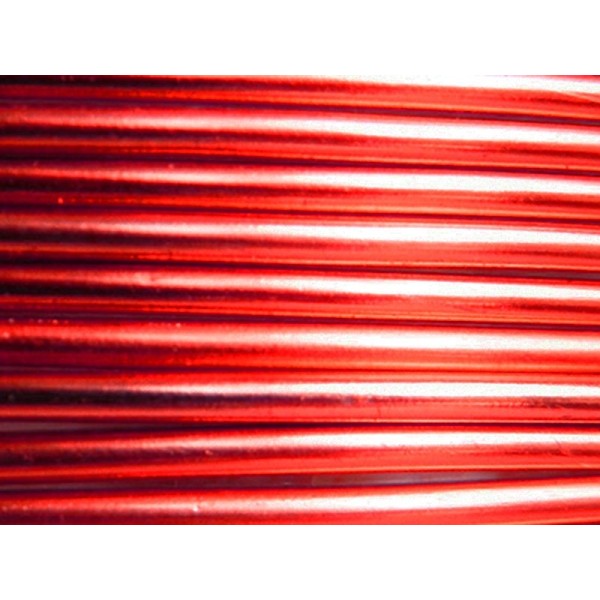 10 Mètres fil aluminium rouge 3mm - Photo n°1
