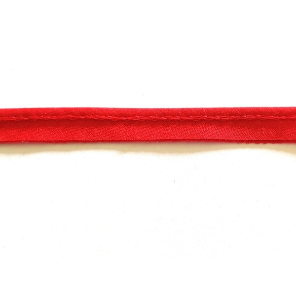 Passepoil rouge - 10mm - vendu au mètre - Photo n°1