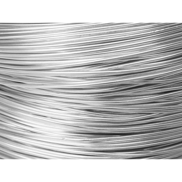370 Mètres fil aluminium argent 0.8 mm - Photo n°1