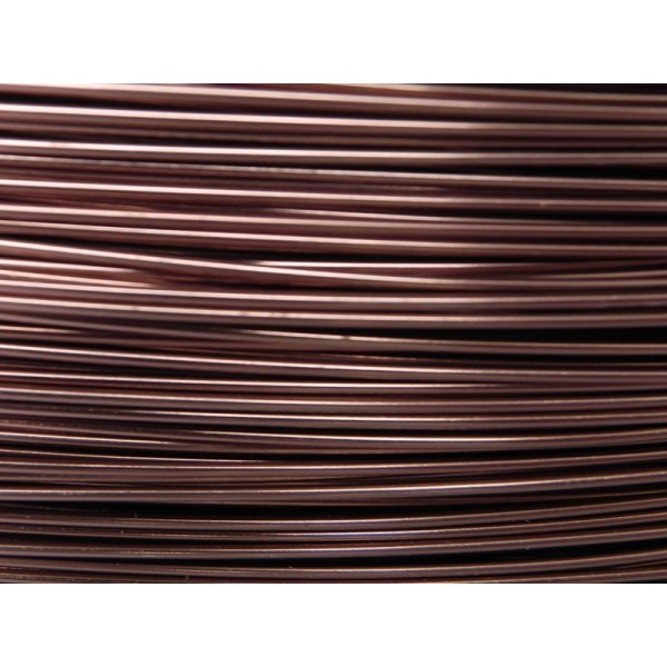 370 Mètres fil aluminium chocolat 0.8 mm - Photo n°1