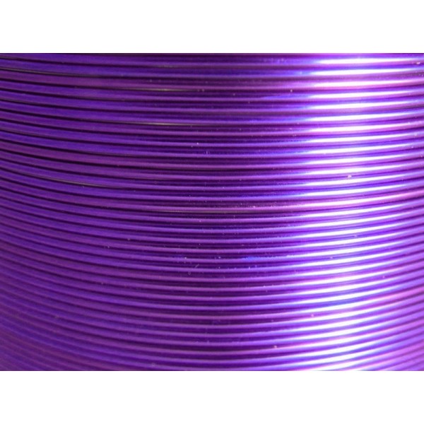 370 Mètres fil aluminium lilas 0.8 mm - Photo n°1