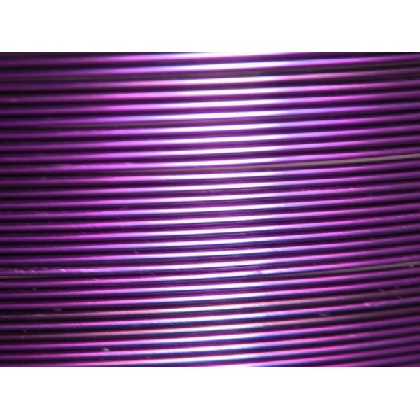 370 Mètres fil aluminium aubergine 0.8 mm - Photo n°1