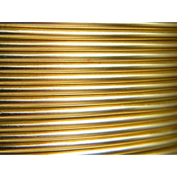 100 Mètres fil aluminium doré clair 1,5mm - Photo n°1