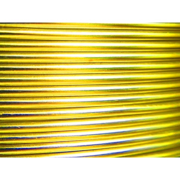 100 Mètres fil aluminium jaune soleil 1,5mm - Photo n°1