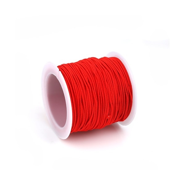 S11107806 Lot de 1 Rouleau de 20 mètres élastique fil tressé 0.8mm coloris Rouge - Photo n°1