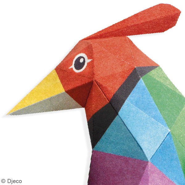 Djeco Petits Cadeaux - Poster 3D - Oiseau tropical - 55 x 53 cm - Photo n°2