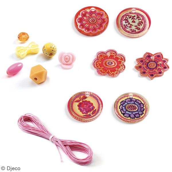 Kit bijoux Djeco - Perles fantaisies - Fleurs - 285 pcs - Photo n°2
