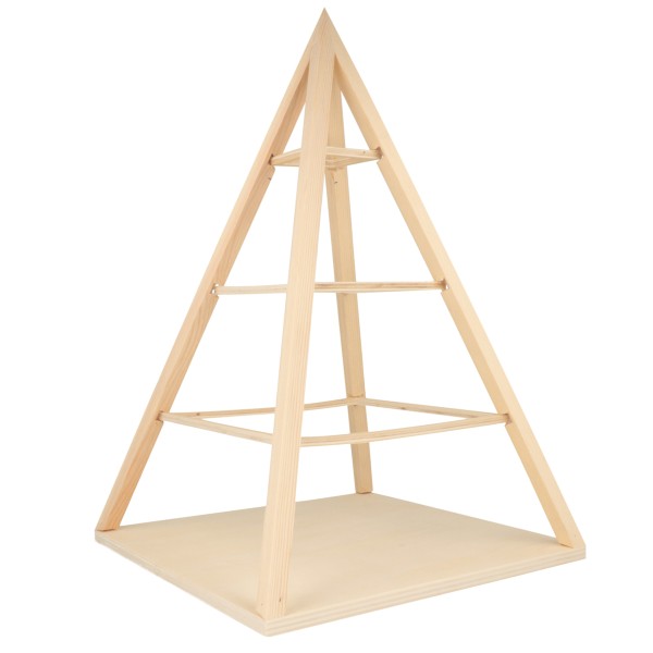 Sapin en bois à décorer - Pyramide - 38 x 25 x 25 cm - Photo n°2