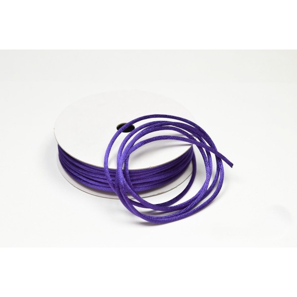 Cordon queue de rat 2 mm d'épaisseur bobine de 10 metres colori violet - Photo n°1